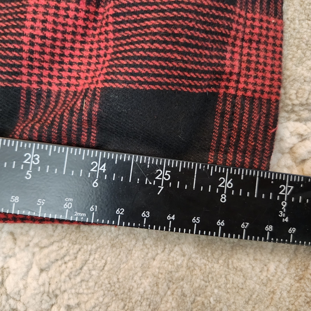 Plaid Red and Black Flannel Men's Small Pajama Lounge Pants Cotton Blend - Picture 7 of 8